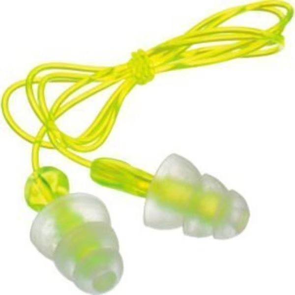 Reusable Earplugs, Flanged Shape, 26.0 Decibel, Clear, 3M, Mfr#: 7000127187